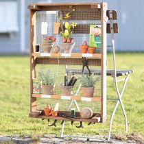 Artikel Vintage houten doos met gaas, landelijke stijl, 75×50×14cm
