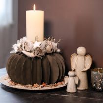 Artikel Honingraat papieren pompoen decoratie ring 24cm 4 stuks