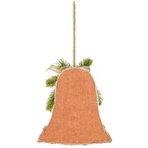 Artikel Rustieke kerstklokken als wanddecoratie, jute takken, dennenappels