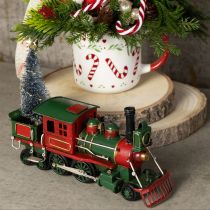 Artikel Kersttrein met dennenlocomotief Kerstgroen 20cm