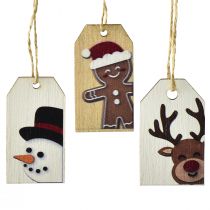 Artikel Kerstlabels cadeaulabels Kerstmis 6cm 6st