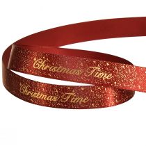 Artikel Kerstlint Kersttijdlint Rood Goud 15mm 20m