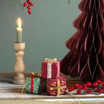 Artikel Kerstdecoratie voor het ophangen van cadeaupapier-maché 6cm 3st