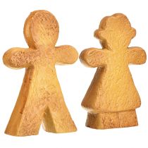 Artikel Kerstdecoratie peperkoekmannetje & -vrouwtje keramiek 16cm set van 2 stuks