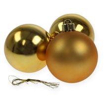 Artikel Kerstbal kunststof goud 6cm 12 st