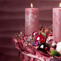 Kerstballen glazen kerstboomballen Bordeaux Ø7,5cm 14 st