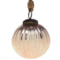 Artikel Kerstballen glas vintage roze glazen bollen Ø7cm 6st