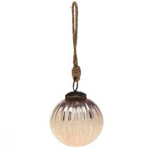 Artikel Kerstballen glas vintage roze glazen bollen Ø7cm 6st