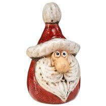 Artikel Schattig kerstmanfiguurtje van keramiek, rood en wit, 10 cm - perfecte kerstversiering - 4 stuks