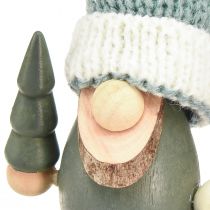 Artikel Kerstkabouterdecoratie kabouterhout groen mint H14cm 6 st
