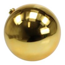 Kerstbal kunststof groot goud Ø25cm
