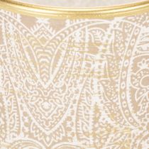 Artikel Glazen theelichthouder met paisley-patroon, Ø8cm, H9cm, 2 stuks