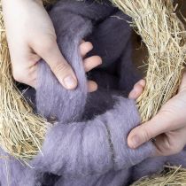 Artikel Wollen koord, lichtpaars wollen lint, 10 meter decoratieve wol voor bloemschikken en knutselen.