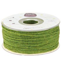 Artikel Wick draad wol koord vilt koord mosgroen 3mm 100m