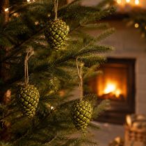 Artikel Hangende dennenappels als herfstdecoratie, 5 cm, 3 stuks