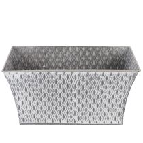 Artikel Zinken kom met diamantpatroon 30cm×18cm H15cm