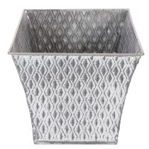 Artikel Zinken kom met diamantpatroon 30cm×18cm H15cm