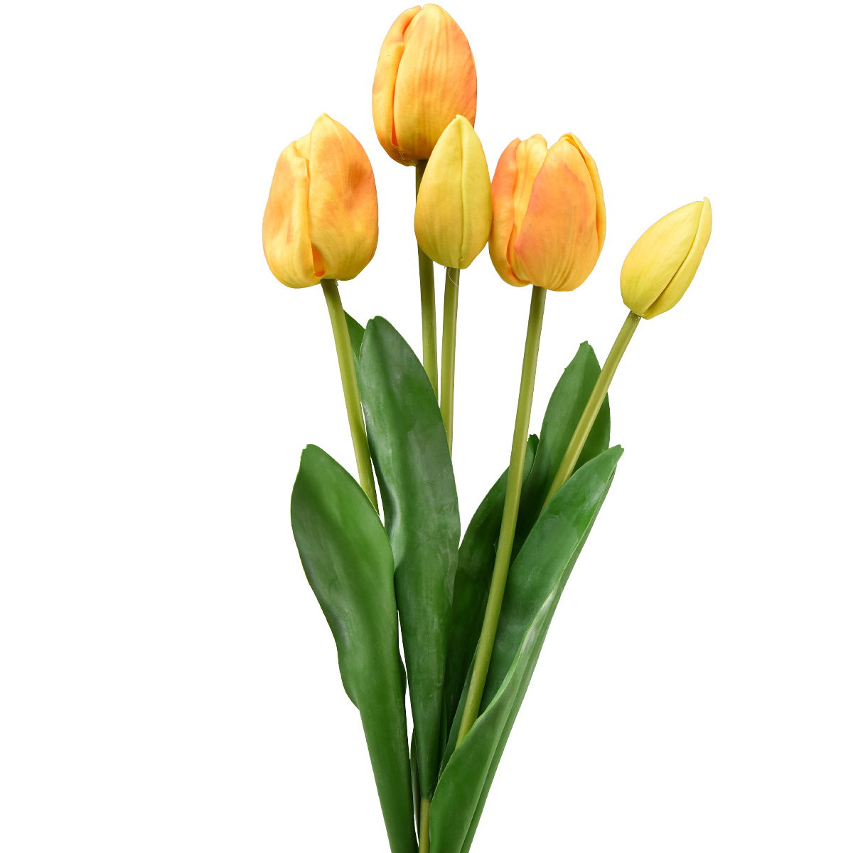 Floristik24.nl Oranje Gele Tulpen Decoratie Real Touch Kunstbloemen 49cm  5st-14900