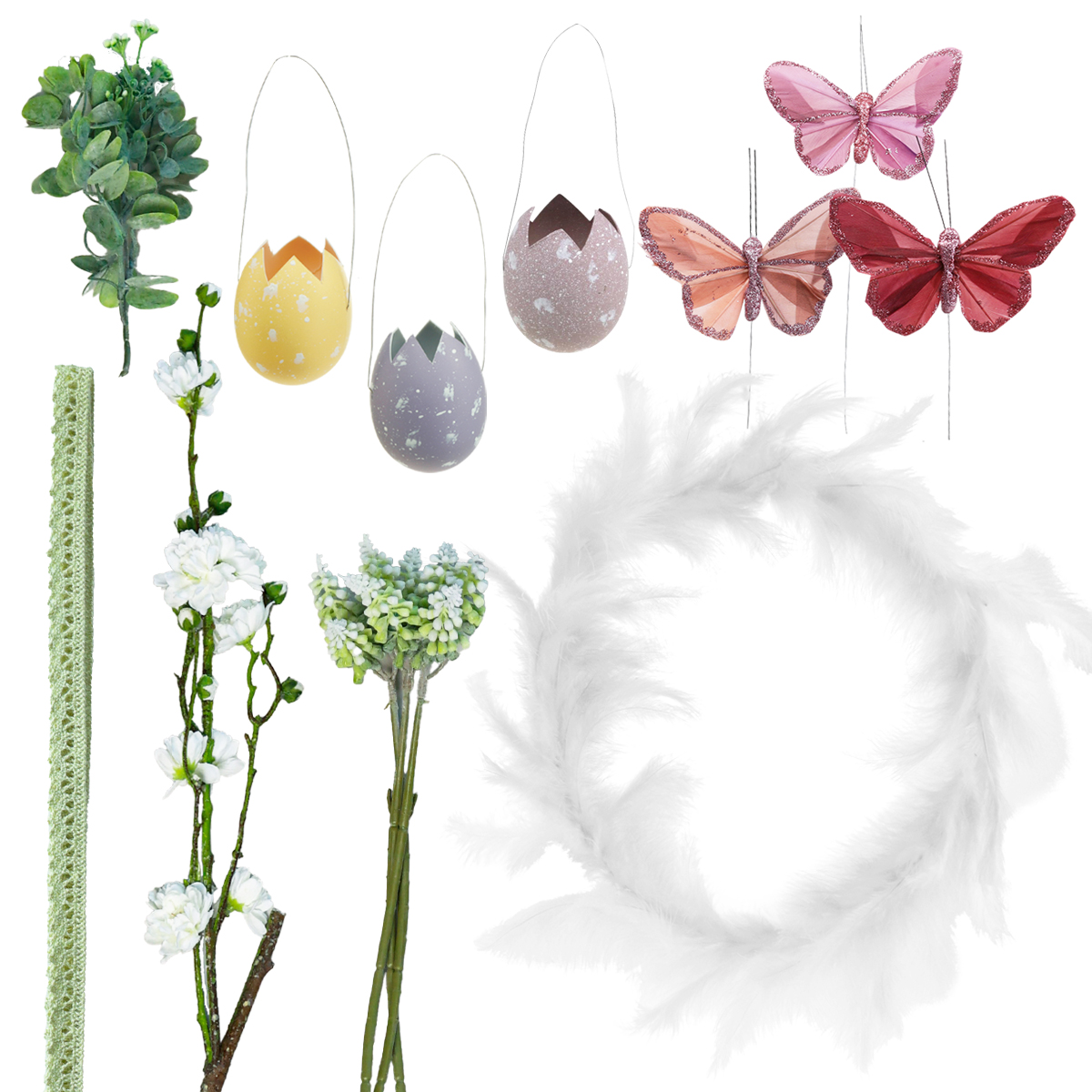 Hanwin Paaskrans, kunststof, paaskrans, voordeur, 30 cm, deurkrans voor Pasen, paaskrans, decoratie Hanwin Paaskrans, kunststof, paaskrans, voordeur, 30 cm, deurkrans voor Pasen, paaskrans, decoratie
