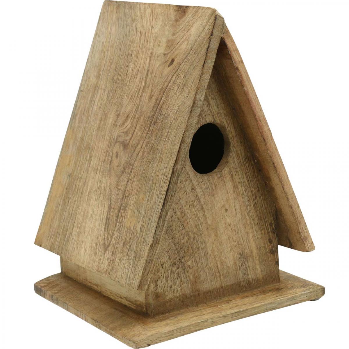plaag magie kanaal Floristik24.nl Decoratief vogelhuisje, nestkast voor staand natuurlijk hout  H21cm - goedkoop online kopen