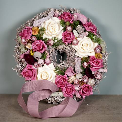 Artikel Foam rozen crème Ø15cm 4 st
