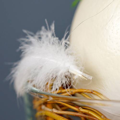 Floristik24 Veer op draad Wit 10m