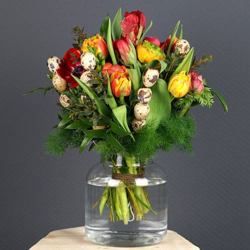 Floristik24 Glazen vaas Ø14cm H16.5cm