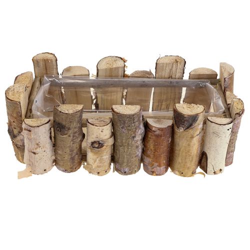 Plantenbak berken takken bloembak hout berken 27×13×10cm