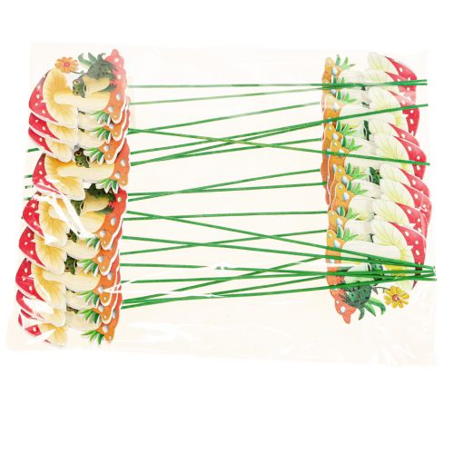 Artikel Decoratieve plug houten bloemplug kikker decoratie 6,5 cm 18 st
