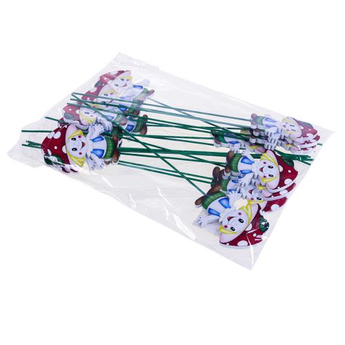 Floristik24 Bloemenplug houten paddestoel decoratieve plug paddestoel kinderen 5,5cm 18 st