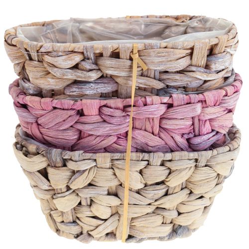 Artikel Plantenmand zeegrasmand waterhyacint plantenbak ovaal 20,5cm 3 st
