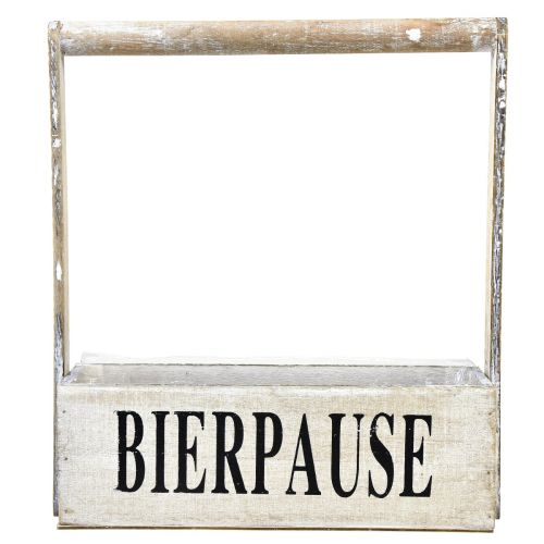 Artikel Plantenbak met handvat vintage bak “Beer Break” 30×9×10cm