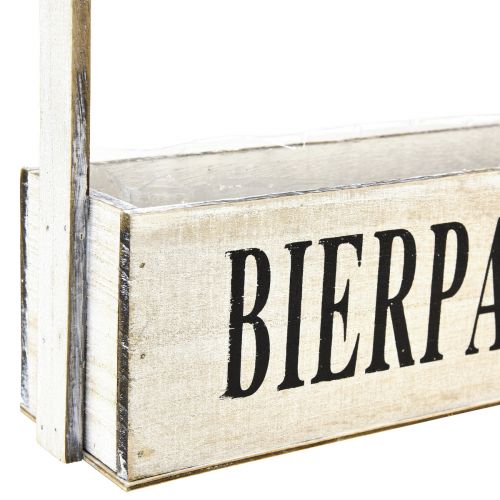 Artikel Plantenbak met handvat vintage bak “Beer Break” 30×9×10cm