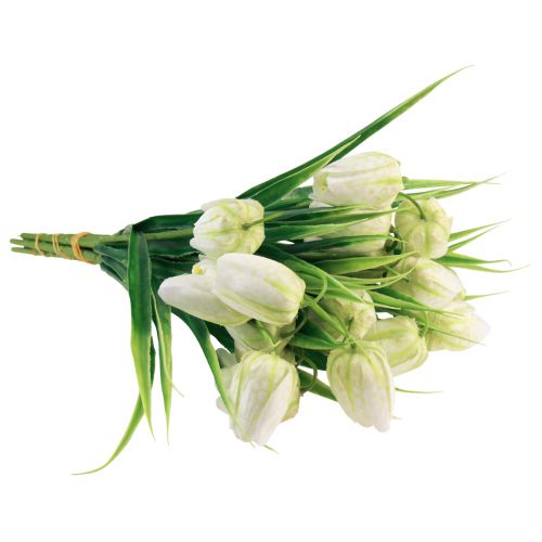 Artikel Fritillaria Wit Geblokt Bord Bloem Kunstbloemen 38cm 6 st.