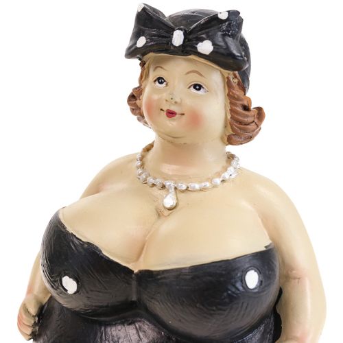 Artikel Decoratief figuur mollige vrouw dames figuur badkamer decoratie H16cm set van 2