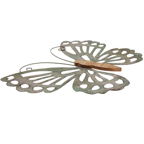 Floristik24 Wanddecoratie Vlinder Deco Metaal Hout Vintage 46×43cm