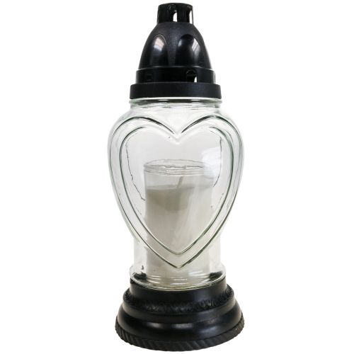 Floristik24 Graflicht glas hart graveren graflantaarn helder Ø11cm H26cm