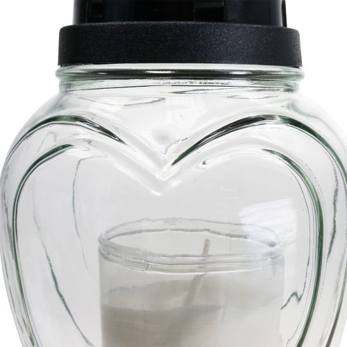 Floristik24 Graflicht glas hart graveren graflantaarn helder Ø11cm H26cm