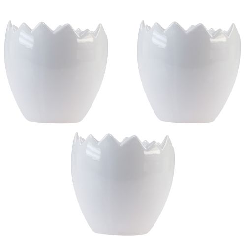 Floristik24 Bloempot keramiek eiwit plantenbak Ø11,5cm H11,5cm 3 st
