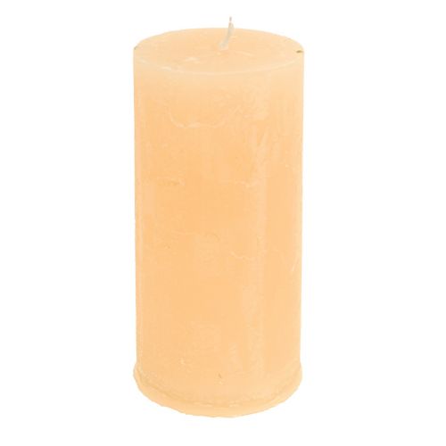 Effen gekleurde kaarsen abrikoos lichtzuilen 50×100mm 4 st