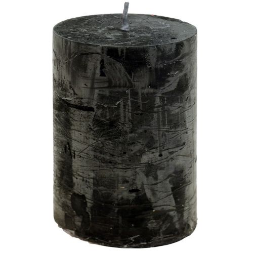 Artikel Zwarte kaarsen Effen stompkaarsen 60x80mm 4st