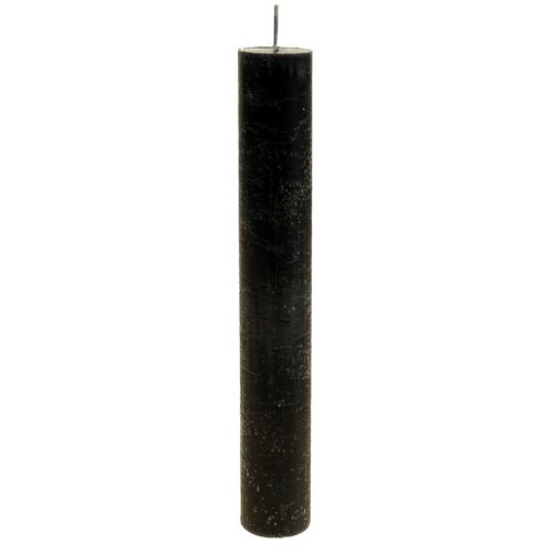Floristik24 Taper kaarsen geverfde zwarte kaarsen 34×240mm 4 st