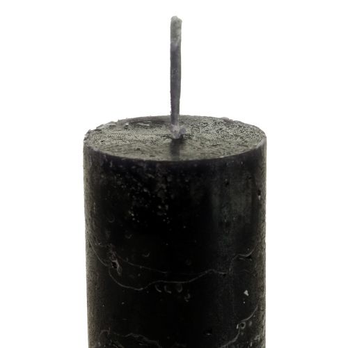 Artikel Steekkaarsen zwart geverfde kaarsen 34×240mm 4st