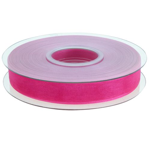 Artikel Organza lint cadeaulint roze lint zelfkant 15mm 50m