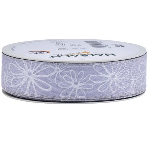 Artikel Cadeaulint paars bloemenlint lila 25mm 18m