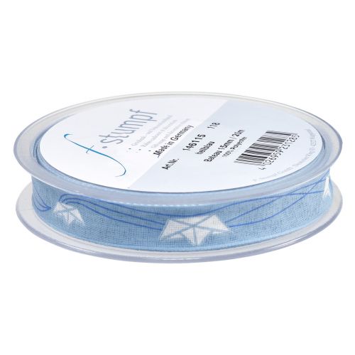 Artikel Cadeaulint blauw scheepslint maritiem 15mm 20m