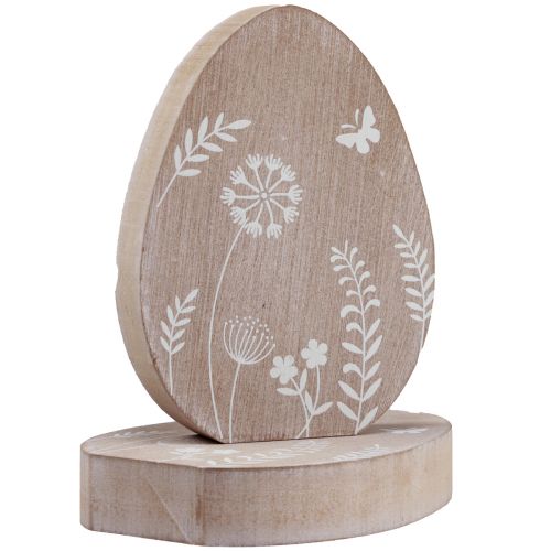 Artikel Tafeldecoratie Paasei houten decoratie houten eierstandaard 14,5cm 3 stuks