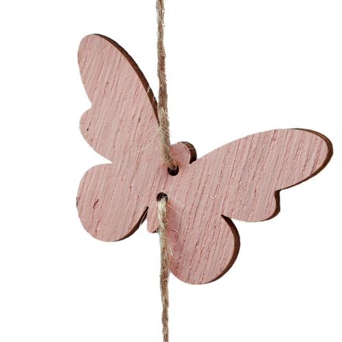 Artikel Windgong decoratie vlinders raamdecoratie hout Ø15cm 55cm