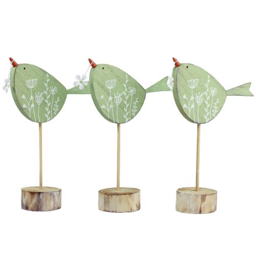 Artikel Decoratieve vogeltafeldecoratie Pasen houten decoratie decoratief figuur 24,5 cm 3 stuks