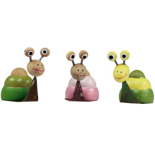 Floristik24 Tafeldecoratie lentedecoratie slak lentedecoratie 8cm 3 st